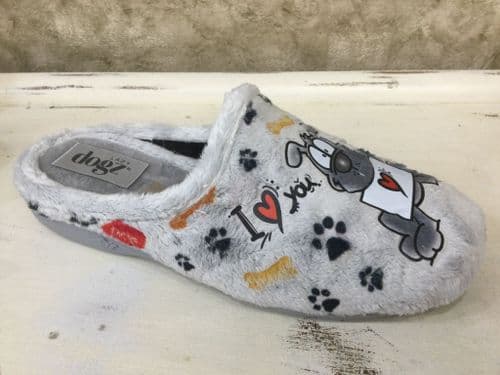 Lazy Dogz Euphoria Grey Mule Slipper