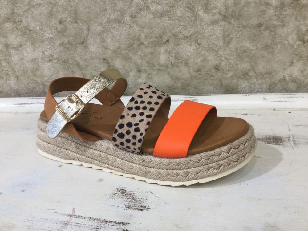 Lunar JLH493 Summer Orange Mix Sandal