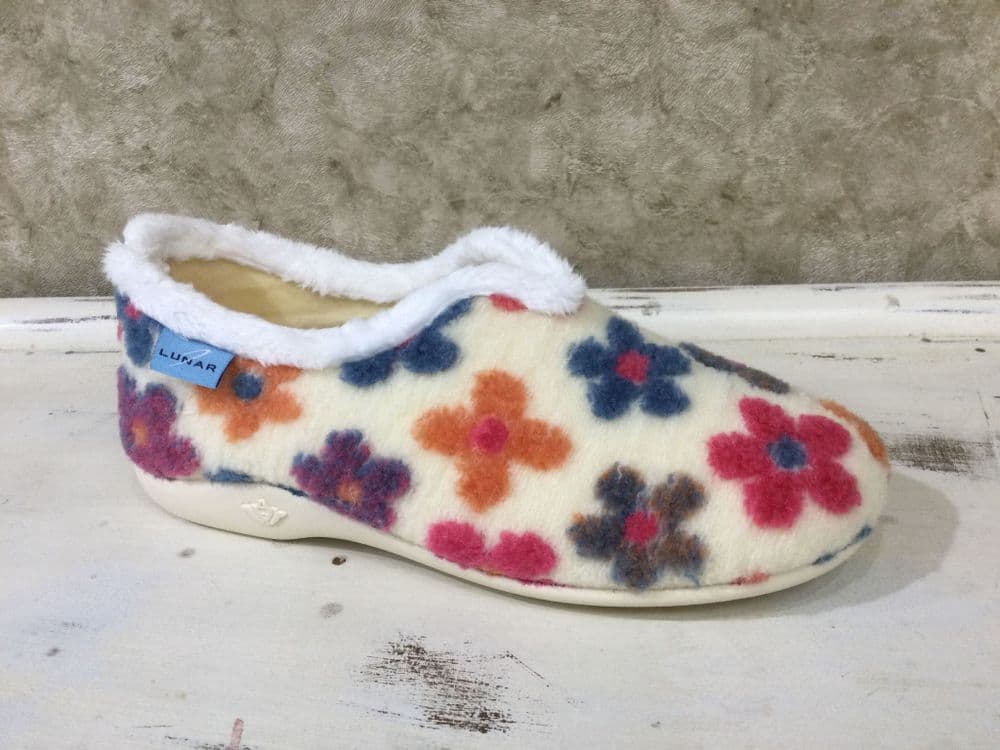 Lunar KLA253 Lychee White/Floral Slipper
