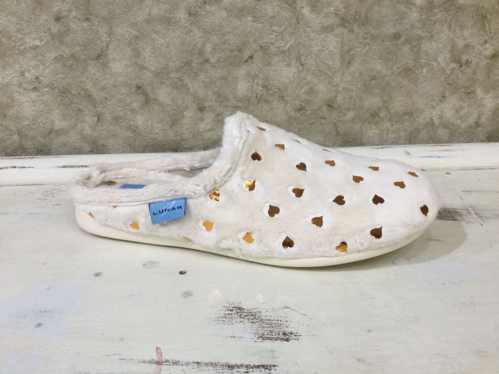 Lunar KLA258 Cerys Beige Mule Slipper
