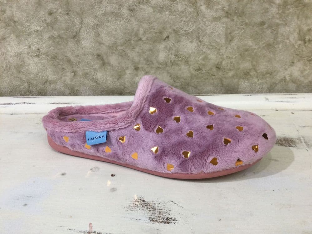 Lunar KLA258 Cerys Pink Mule Slipper