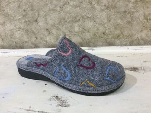 Lunar KLS130 Love Grey Mule Slipper