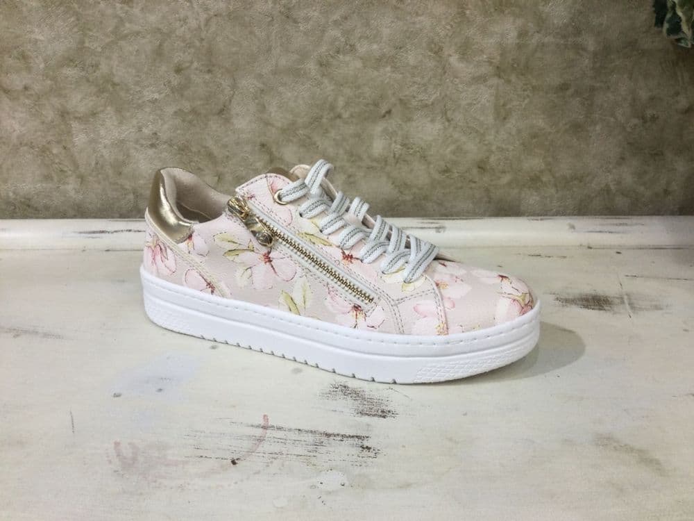 Marco Tozzi 23718-42 Floral/Cream Mix Trainer