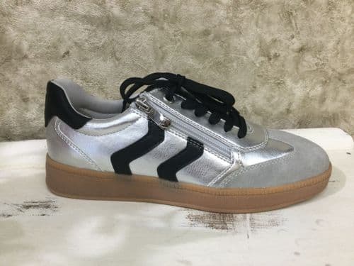 Marco Tozzi 23739-44 Silver & Black Mix Trainer