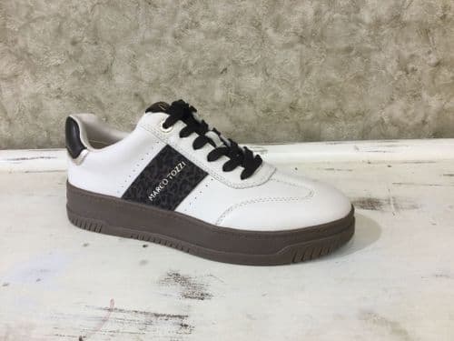Marco Tozzi 23775-46 Cream/Leopard Lace Up Trainer