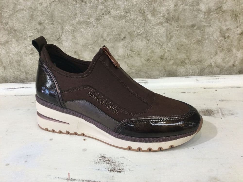 Marco Tozzi 24780-45 Chocolate Mix Wedge Trainer