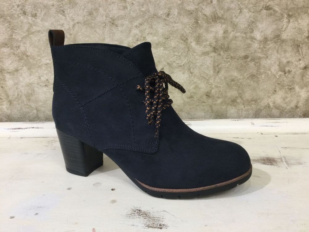Marco Tozzi 25107-41 Navy/Tan Mix Lace Up Boot