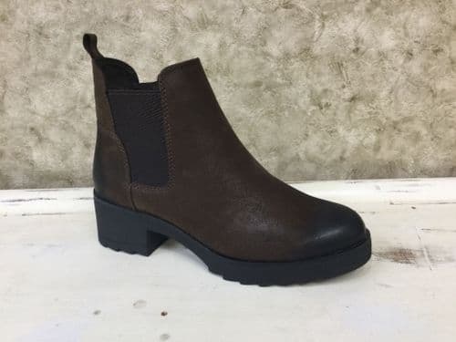 Marco Tozzi  25806-41-361 Brown Chunky Ankle Boot