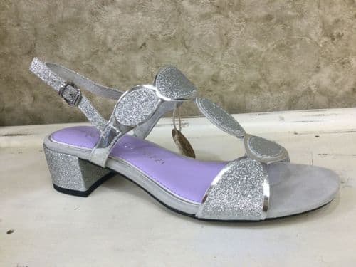 Marco Tozzi  28231-44 Silver Low Heeled Sandal