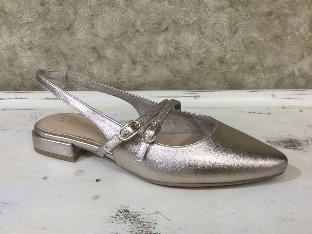 Marco Tozzi 29409-44 Platinum Slingback Shoe