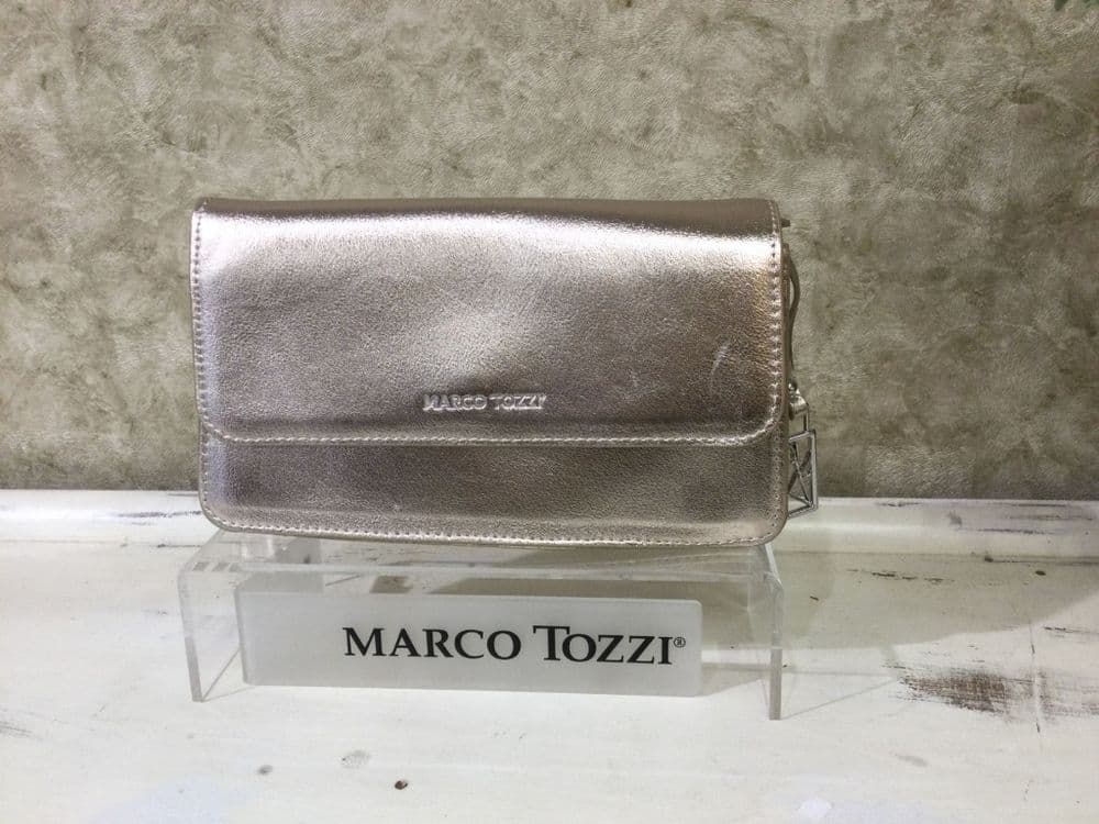 Marco Tozzi 81101-46 Gold Metallic Clutch with Shoulder Chain Strap