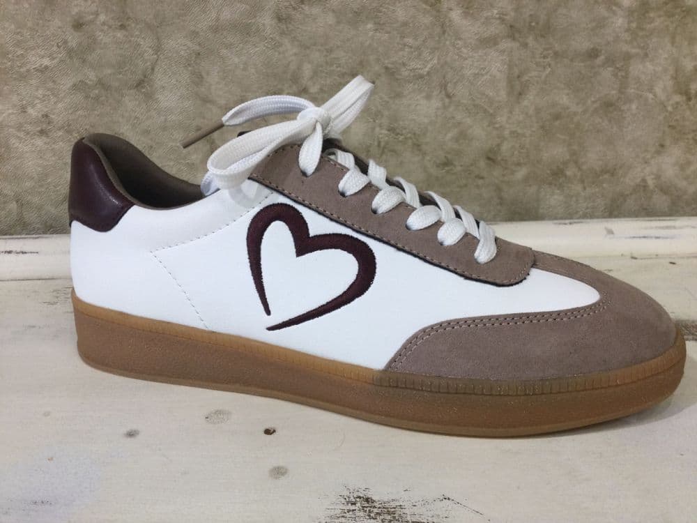 Marco Tozzi 83701-44 470 Tan & White Mix Fashion Trainer