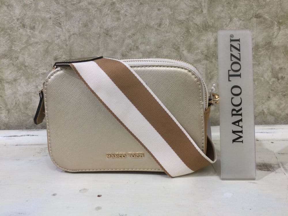 Marco Tozzi Handbag 2-61114-42 Gold & Tan Camera Bag