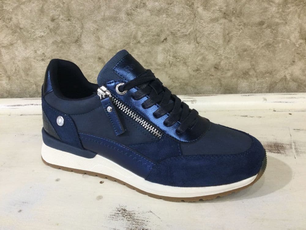 Refresh 172959 Navy Lace and  Zip Up Trainer