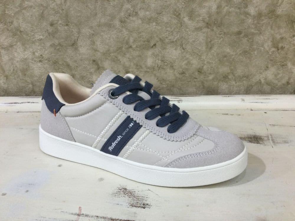Refresh 175053 Grey/Denim Mix Lace Up Trainer
