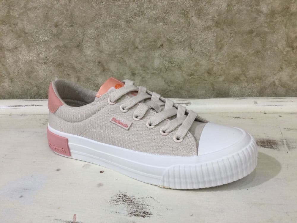 Refresh 175110 Beige/Dusky Pink Canvas Trainer