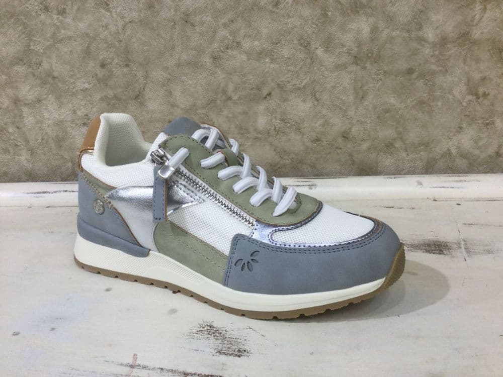 Refresh 175132 Blue/Green Mix Zip Up Trainer