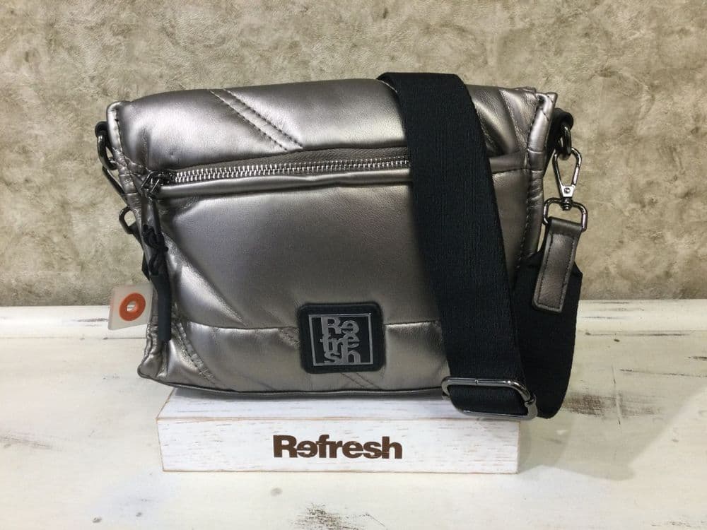 Refresh 183321 Pewter Crossbody Bag