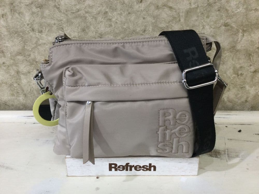 Refresh 18332702 Beige Textile Cross Body Bag