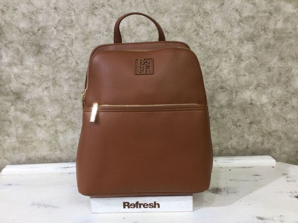 Refresh 183335 Tan Two Strap Back Pack