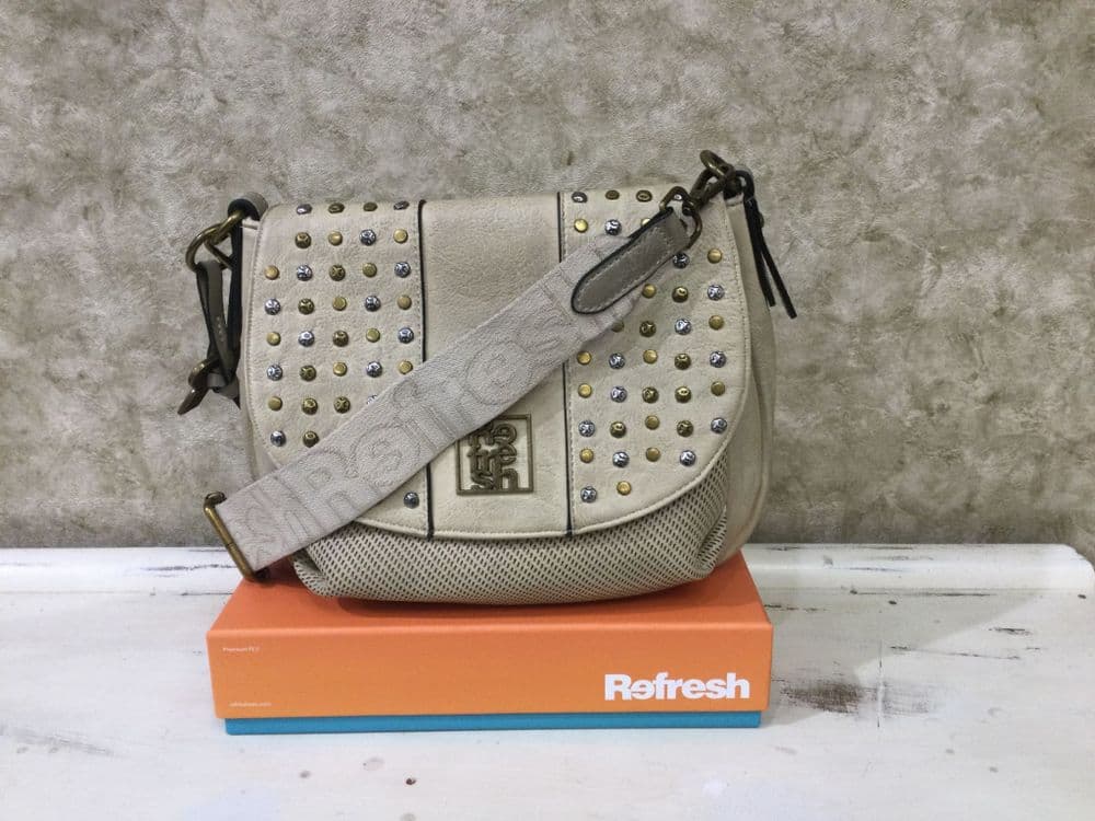Refresh 183350 Beige Studded Crossbody Bag