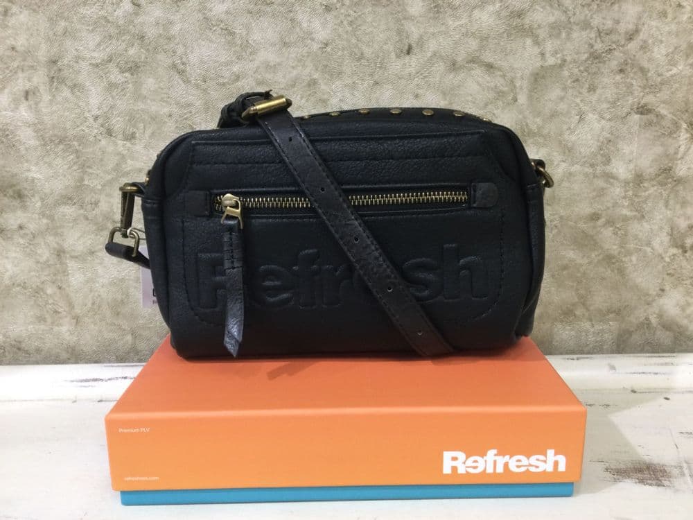 Refresh Handbag 183425 Black Stud Detail Crossbody Bag
