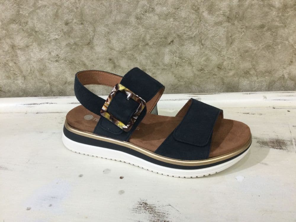 Remonte D1J62-14 Navy Suede Strappy Sandal