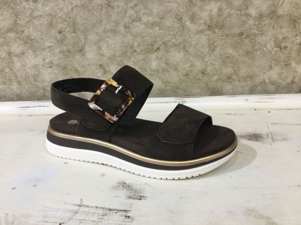 Remonte D1J62-25 Chocolate Velcro Fastening Sandal