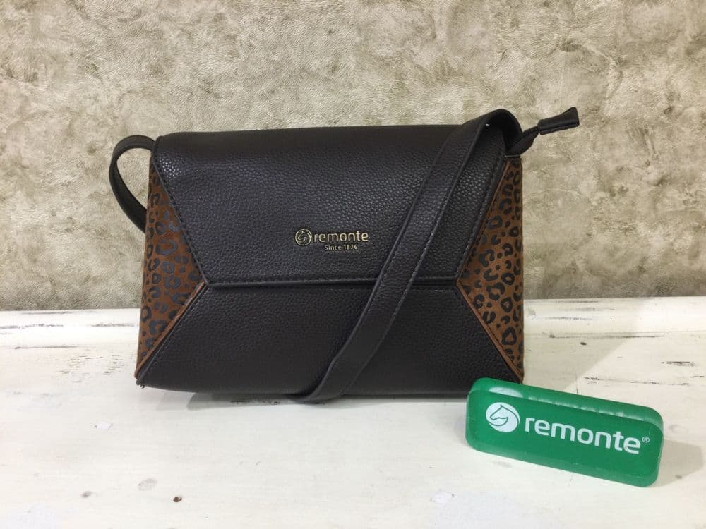 Remonte Handbag Q0676-25 Brown Leopard Mix Crossbody Bag