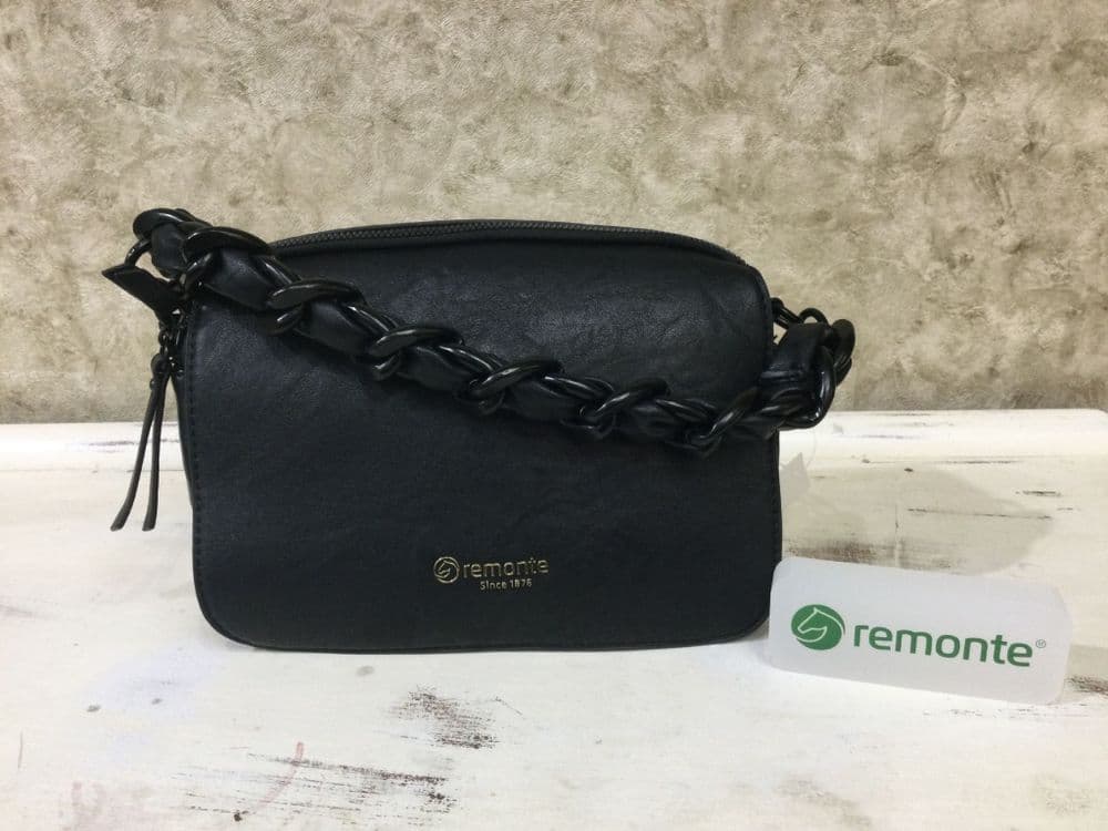 Remonte Q0645-01 Black Handbag with Additional Shoulder Strap