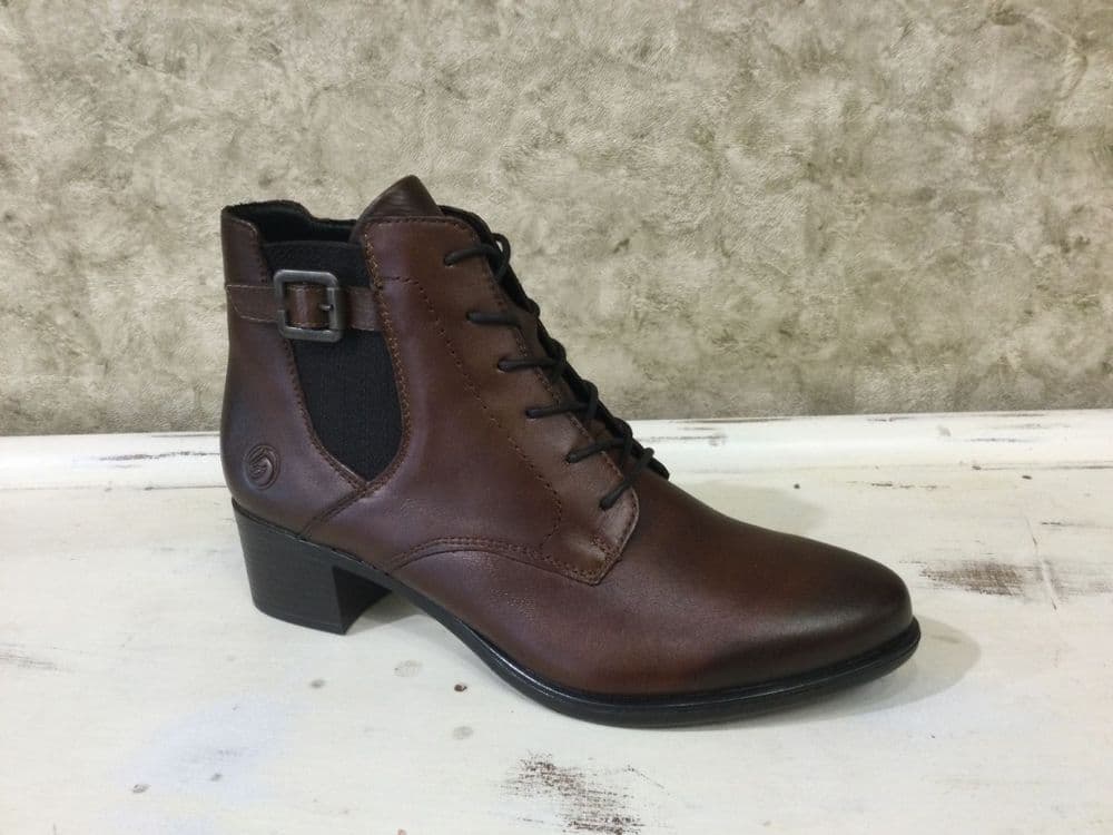Remonte R5179-23 Chestnut Mid Heeled Ankle Boot