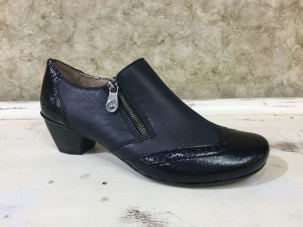Rieker 41757-15 Navy Mix Low Heel Shoe