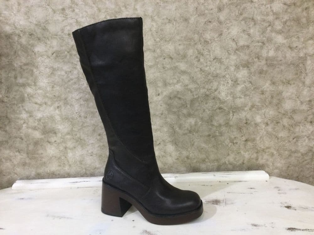 Rieker 58090-25 Dark Brown Long Leg Boot