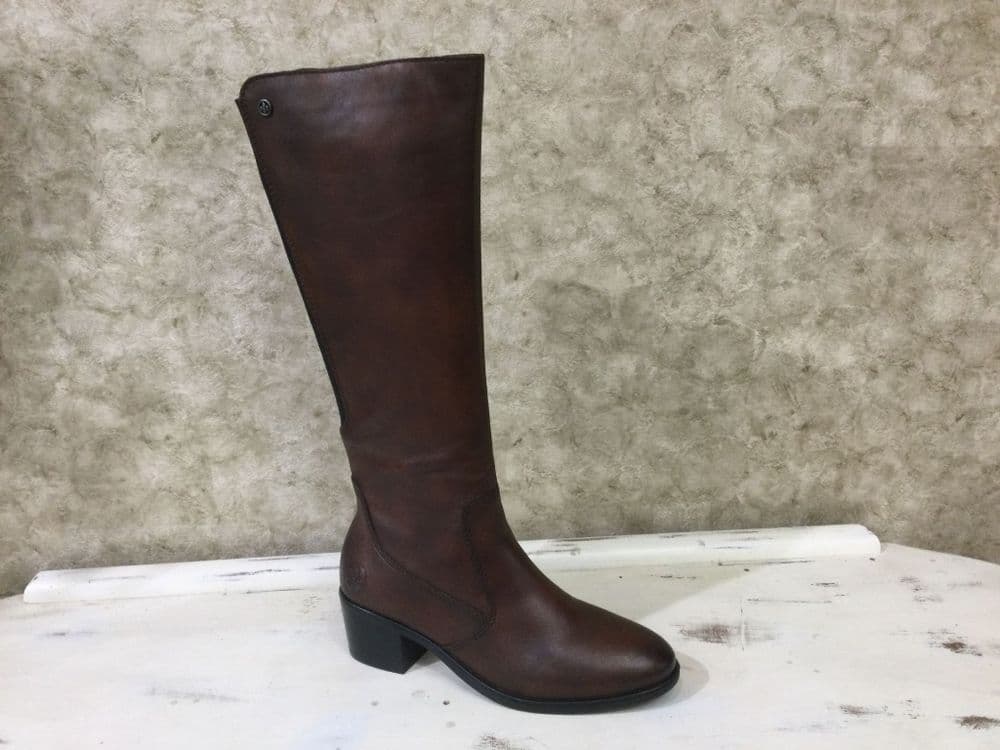 Rieker 73955-22 Chestnut Mid Heeled Long Leg Boot