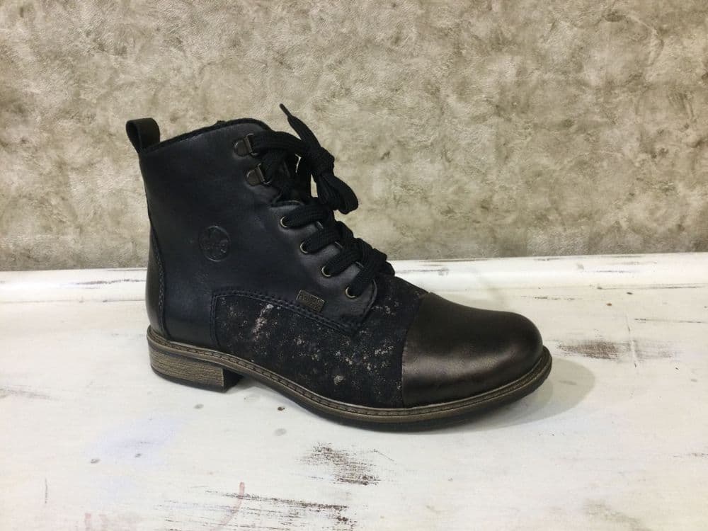 Rieker 74842-00 Brown/Bronze Mix Ankle Boot