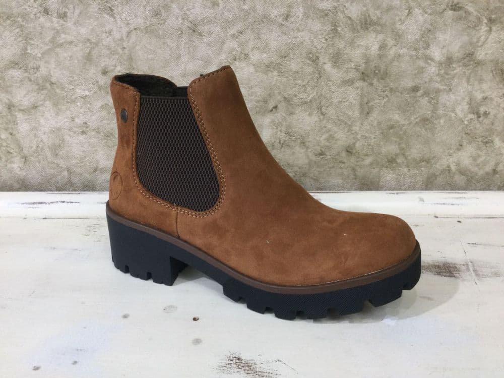 Rieker 79265-22 Tan Suede Chelsea Boot