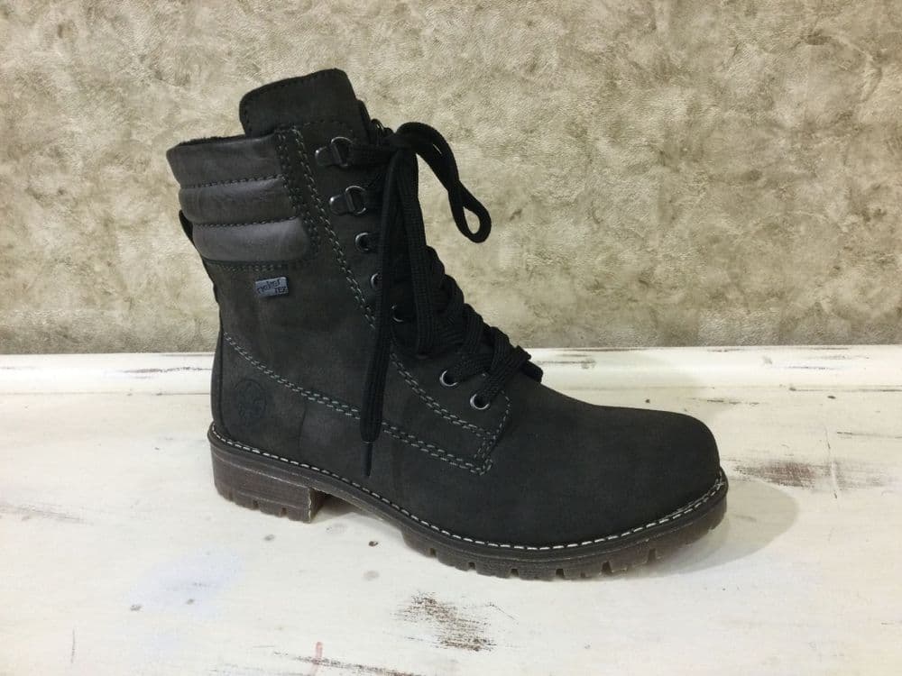 Rieker 79525-45 Graphite Lace and Zip Up Boot