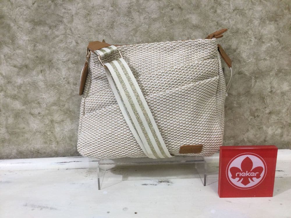 Rieker H1004-62  Basket Weave Crossbody Bag