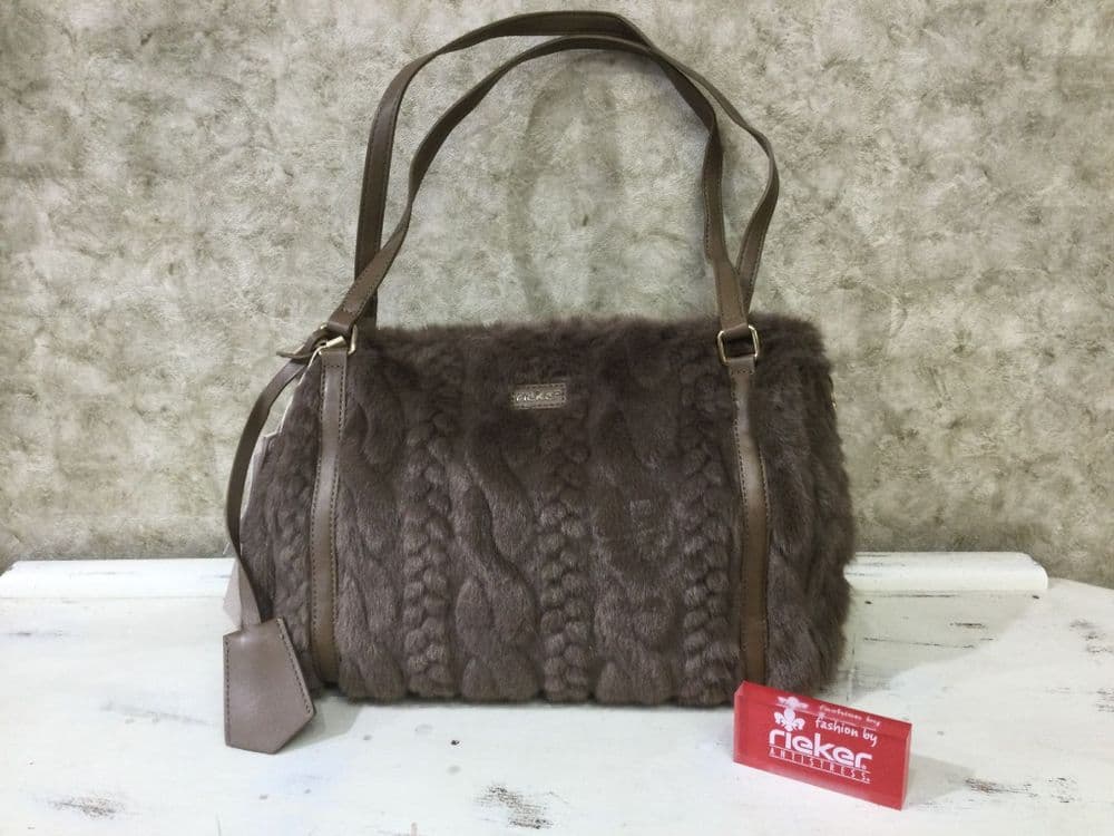Rieker H1038-64 Brown Fur Handbag