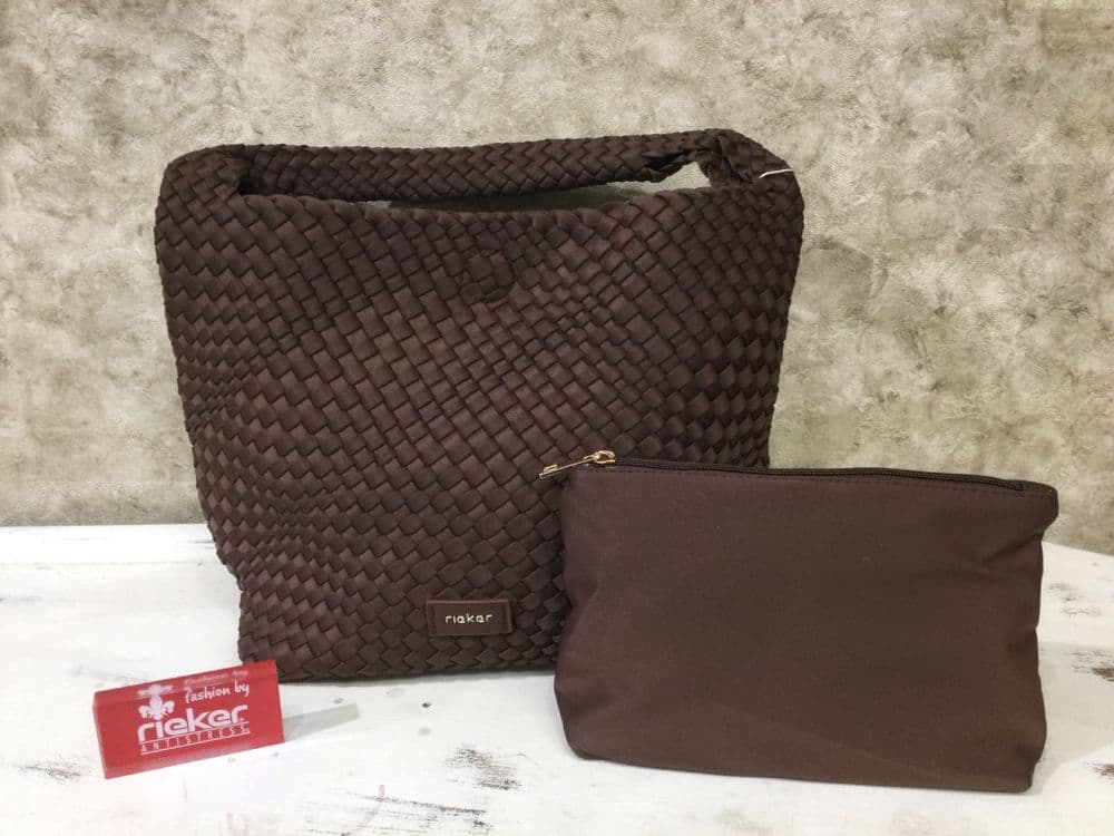 Rieker H1044-25 Brown Woven Handbag