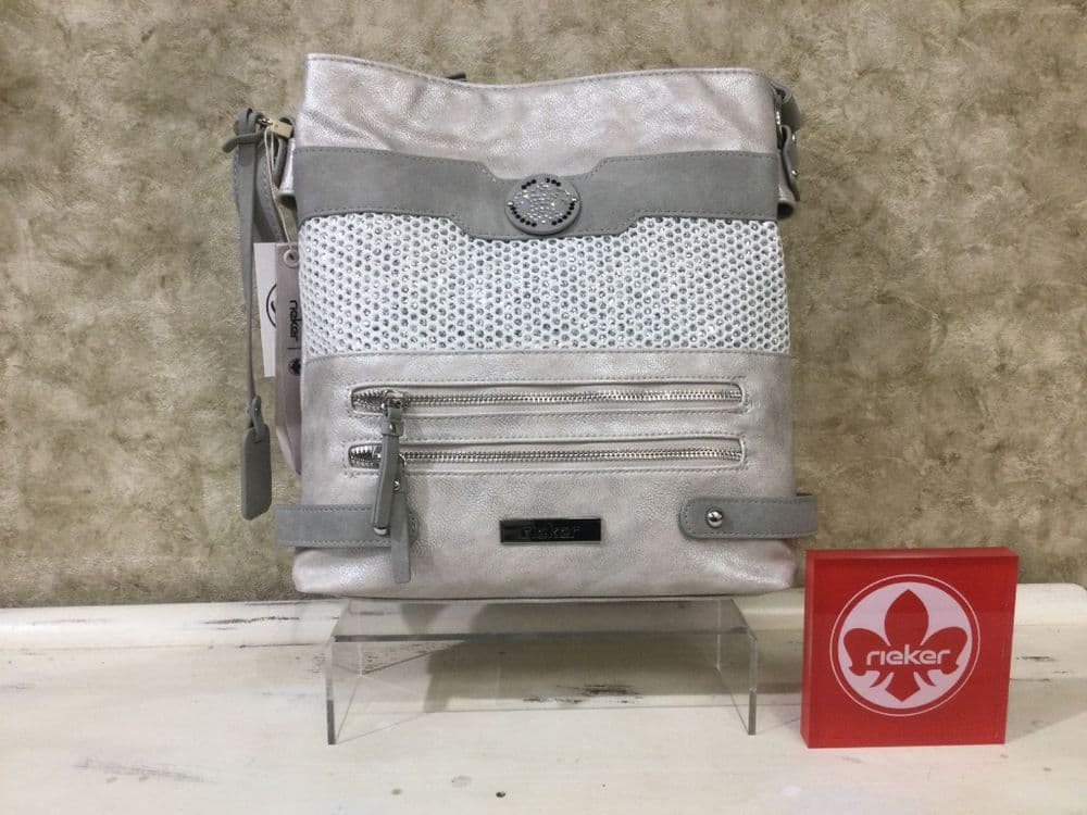 Rieker H1346-40 Silver Crossbody Bag
