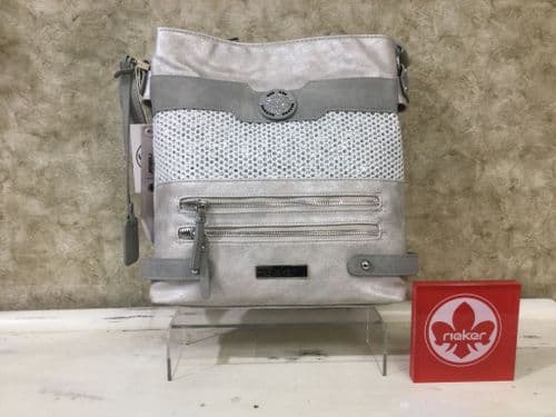 Rieker H1346-40 Silver Crossbody Bag