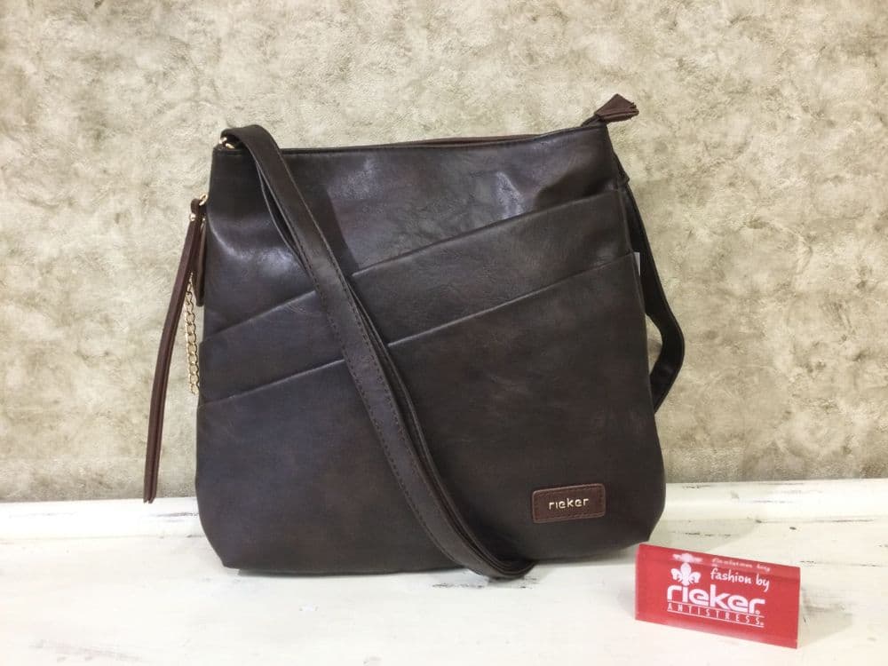 Rieker handbag H1005-25 Dark Brown CrossbodyBag