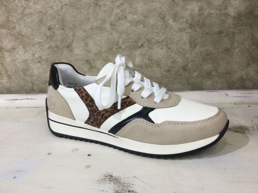 Rieker N1200-80 White / Black / Leo Trainer