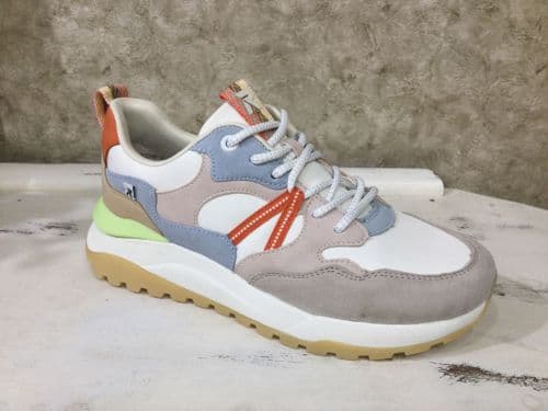 Rieker W2501-82 White/Multi Lace Up Trainer