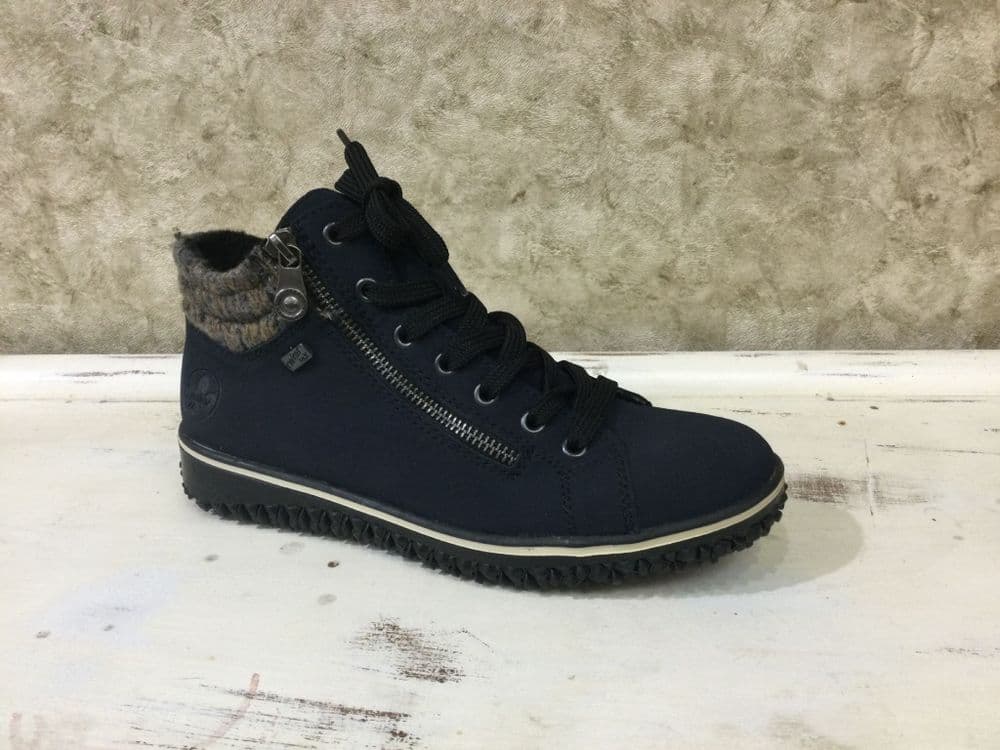 Rieker Z4263-14 Navy Cuffed Ankle Boot