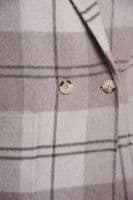 Rino & Pelle Adria Soft Oat Check/Oat Double Breasted Reversible Coat
