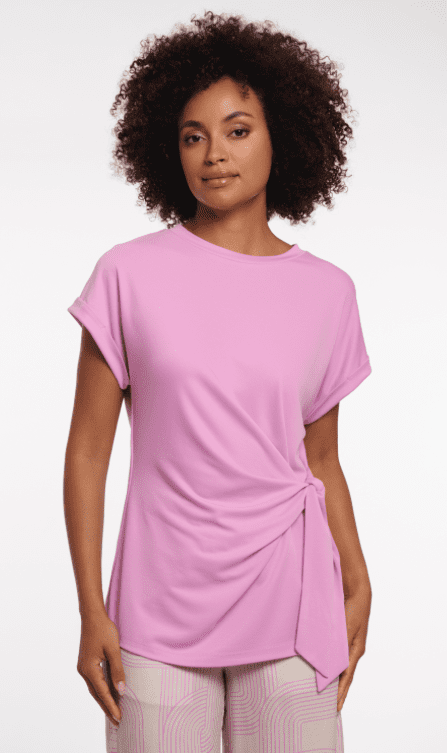 Rino & Pelle Belma Pink Violet Top with Knot Detail