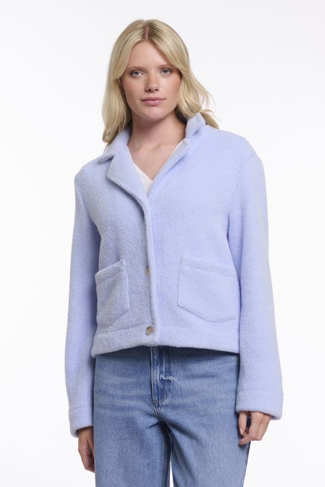 Rino & Pelle Bobien Light Blue Boxy Jacket With Lapel Collar