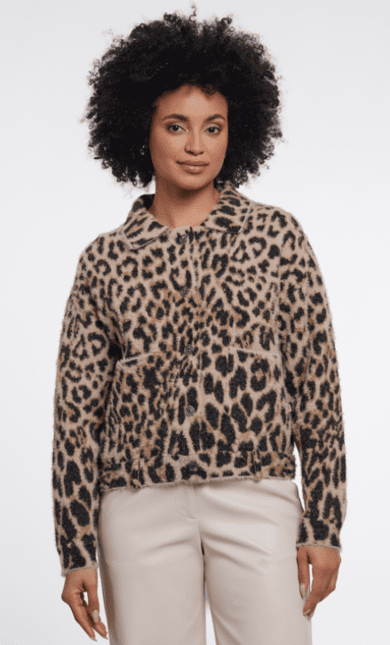 Rino & Pelle Bubbly Boxy Jacket in Light Leopard